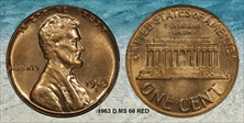 1963-D 1C MS66RD