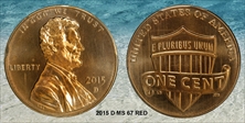 2015-D 1C Shield MS67RD