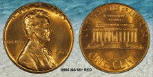 1965 1C MS66+ RD