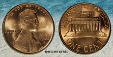 1986-D 1C MS68RD