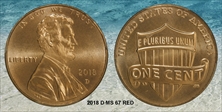 2018-D 1C Shield MS67RD