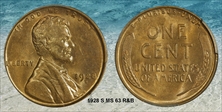 1928-S 1C MS63RB
