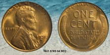 1931-S 1C MS64RD