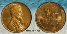 1934-D 1C MS66RD