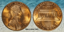 1989-D 1C MS67RD