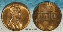 1967 1C MS66RD