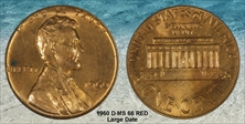 1960-D 1C Large Date MS66RD