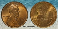1945-S 1C MS66RD