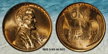 1958-D 1C MS66RD
