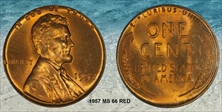 1957 1C MS66RD