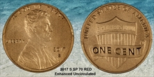 2017-S 1C Shield Enhanced Unc Set SP70RD