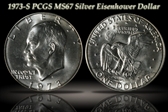 1973-S $1 Silver MS67
