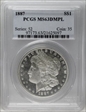 1887 $1 MS63DMPL
