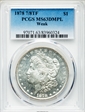 1878 7/8TF $1 Weak MS63DMPL