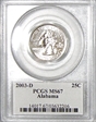2003-D 25C Alabama MS67