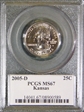 2005-D 25C Kansas MS67