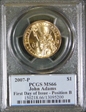 2007-P $1 John Adams Position B - First Day of Issue MS66