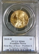 2010-D $1 Franklin Pierce Position A - First Day of Issue MS66