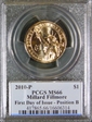 2010-P $1 Millard Fillmore Position B - First Day of Issue MS66