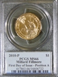 2010-P $1 Millard Fillmore  First Day of Issue - Position A MS66