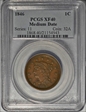 1846 1C Medium Date XF40BN