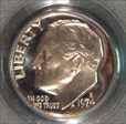 1974-S 10C PR69DCAM