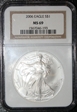 2006 $1 Silver Eagle MS69