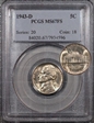 1943-D 5C MS67FS