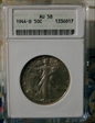 1944-D 50 Walking Liberty AU 58