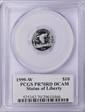 1999-W $10 Statue of Liberty Mercanti Signature PR70DCAM