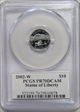 2002-W $10 Statue of Liberty Mercanti Signature PR70DCAM