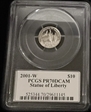 2001-W $10 Statue of Liberty Mercanti Signature PR70DCAM