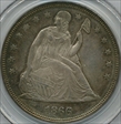 1866 $1 Motto MS64