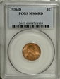 1936-D 1C MS66RD