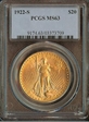 1922-S $20 MS63