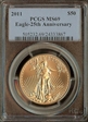 2011 $50 Eagle-25th Anniversary MS69