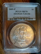 2009-P $1 Abraham Lincoln MS70