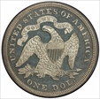 1866 $1 Motto PR63