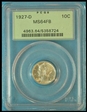 1927-D 10C MS64FB