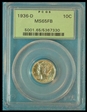 1936-D 10C MS65FB
