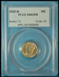 1925-D 10C MS63FB