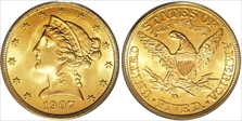 1907-D $5 MS67