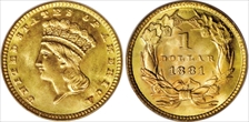1881 G$1 MS68