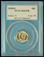 1939-D 10C MS67FB
