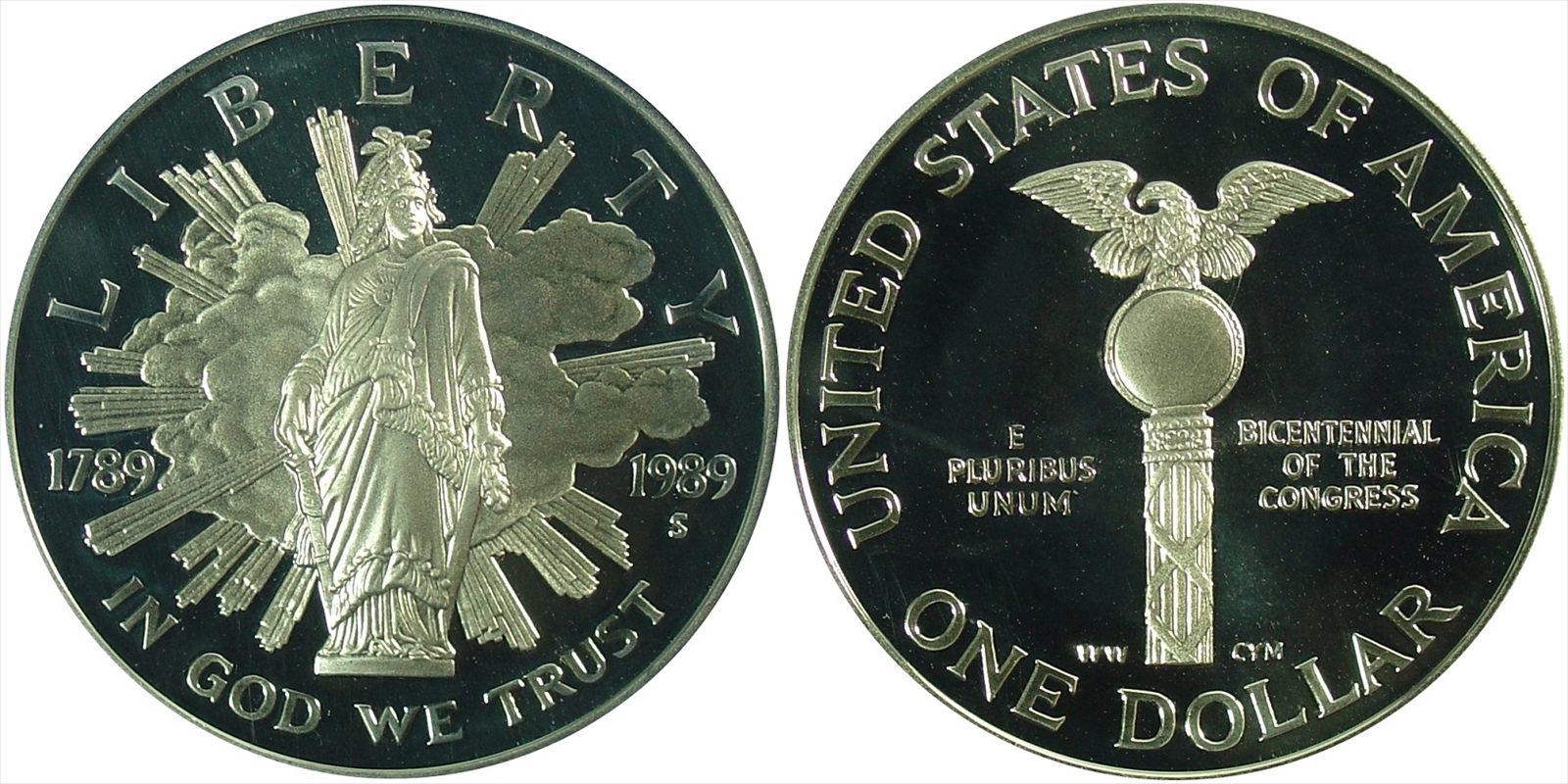 Madison Modern Commemorative Silver Dollar Proof 1993-S $1 Bill of Rights J