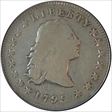 1795 $1 Flowing Hair, 3 Leaves F12