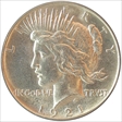 1921 $1 High Relief, Peace MS62