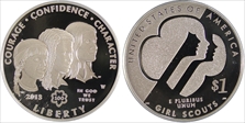 2013-W $1 Girl Scouts - 100th Ann First Strike PR70DCAM