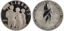 2014-P $1 Civil Rights Act of 1964 First Strike PR70DCAM