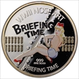 2012 $2 Briefing Time WWII Nose Art Colorized PR69DCAM